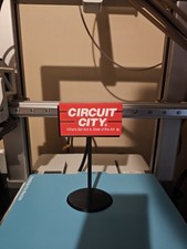 Circuit City Retail Store Advertising Sign - Red on Black Stand picture