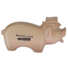 Floridaland 1960s Plastic Piggy Bank FL Amusement Park Souvenir Price Pig VTG. picture