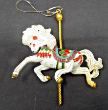Vintage Colorful Enamel Brass Cloisonné Carousel Horse 6