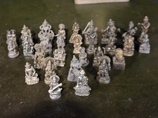 27 Vintage Miniature Hindu Buddhist Deity Figurines India Asia 1960s–70s Lot picture