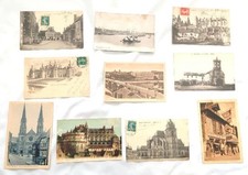 Title: French Antique Postcard Set 35 Churches Castles Cityscapes Vintage Colle picture