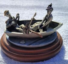 Hudson Fine Pewter Villagers Figurine Woody  Marge Row Boat  1328/1500 Fisherman picture