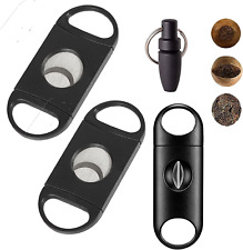 Cigar Cutter Cigar Punch Guillotine V Cut 4 Pack Perfect Combo Cigar Accessories picture