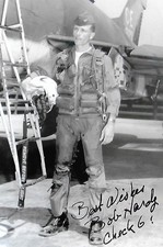 Bob Hardy autograph 4x6 photo Vietnam War F-100 Super Sabre Pilot RARE COA LOOK picture
