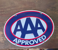 AAA Approved Original Oval Advertising Sign w/ Mounting Holes Blue/White/Red picture