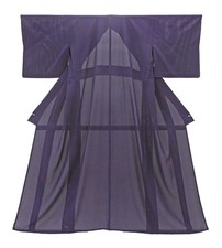 Summer Kimono Roshi Iromuji Dark Purple Silk Japanese Brand Kimono Shokaku picture