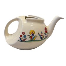 Hall's Superior Quality Teapot USA RARE Meadow Flower Streamline No Lid1930's picture