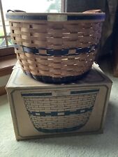 NOS Longaberger JW COLLECTION 1991 CORN Basket With Protector & Box Collectible picture