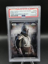 2022 Topps Chrome Star Wars Mandalorian BOBA FETT Refractor AR-2 ~ PSA 10 GEM MT picture
