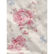 French Country Floral Cotton Tablecloth Soft Gold Pink Rose Cottage 58x77 picture