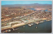 Vintage 1963 Balboa Bay Club Newport Beach CA Aerial View Postcard picture