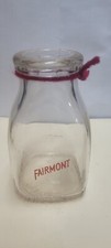 Vintage Fairmont Glass Milk Bottle Half Pint picture