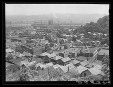 Photo:Aliquippa Pennsylvania 1938 Steel Mill Industrial Townscape picture