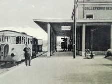 Postcard Colleferro Rome Lazio Train Station Tram animated landscape picture