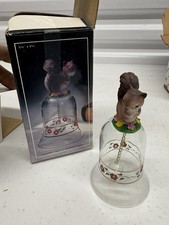 Vintage J.S.N.Y. CrystaBell Squirrel Glass Bell Original Box #5971B picture