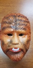 Vintage Wolfman Lon Chaney Jr Halloween Plastic Mask Ben Cooper Style NWT'S🎃 picture