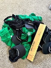 2026 🎃 Starbucks Official Barista Green Apron + Hat or Visor Halloween Costume picture