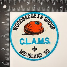 Vintage Woodbadge I and Group Clams Mid Island 1999 Patch BSA HTF picture