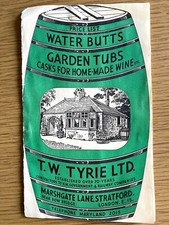 1936 BRITISH WOODEN WINE BARRELS & KEGS vintage advertising brochure WATER BUTTS picture