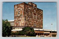 Mexico City-Mexico, Central Library at University, Antique Vintage Postcard picture