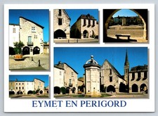 Eymet en Périgord France Bastide Village Square Fountain Church Postcard picture
