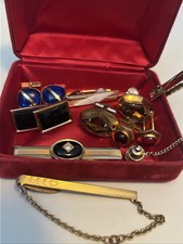 Vintage Grandpa’s Cuff Links and Tie Clips Some Signed picture