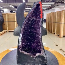 18.92LB Large Natural Amethyst Geode Cathedral Crystal Cluster Specimen Healing. picture