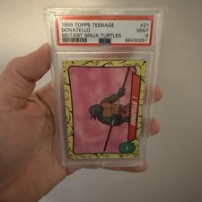 Donatello Teenage Mutant Ninja Turtles 1989 Topps RC #21 PSA 9 picture