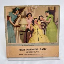 Vintage 1948 First National Bank Calendar The Dionne Quintuplets picture