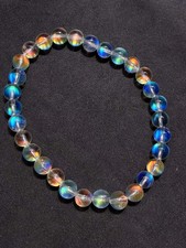 6mm Top Natural Moonstone Quartz Crystal Bracelet Bangles Healing Repair picture