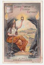 State Pennsylvanien card, LIEBIG Company 1893 picture
