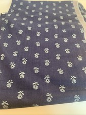 Vintage Laura Ashley Fabric 3 Yards 44 In Wide Blue Flowers picture