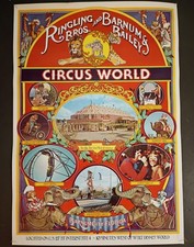 VTG Ringling Bros. Barnum & Baily Circus World Poster - 29.5