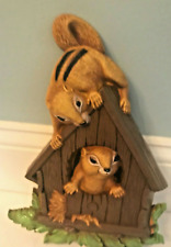  Vintage 1977 Homco Home Interiors 1703 Chipmunk Plaque with Box picture