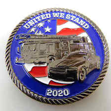 HIALEAH POLICE DEPARTMENT HIALEAH FIRE DEPARTMENT UNITED WE STAND CHALLENGE COIN picture