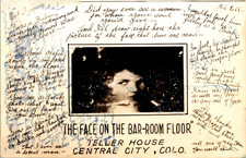 Face on Barroom Floor Teller House Central City CO RPPC Herndon Davis picture