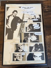 Brian Michael Bendis Original Comic Art Page JINX (1996/97) Noir Crime Framed picture