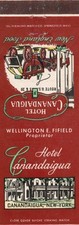 Vintage Matchcover Hotel Canandaigua Canandaigua New York New England Food picture