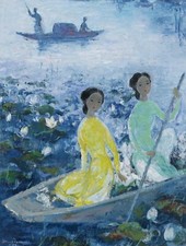 Vu Cao Dam : Lotus Pond : Archival Quality Art Print 13x19 picture