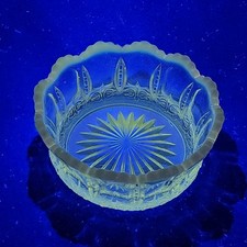 Antique Jefferson Glass Iris with Meander Berry Bowl ~4
