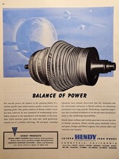 1945 Joshua Hendy Iron Works Sunnyvale CA Print Ad - Jet Turbine Rotors Planets picture