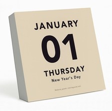 2026 Large Text Daily Calendar | Today Is Box with Big 2026 picture