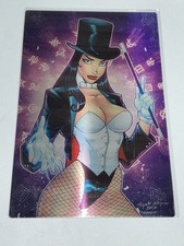 DC Comics 12x18” Zatanna Zatara With Her Magic Wand Posing Fan Art Metal Poster picture