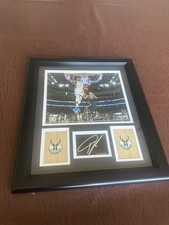 Fanatics Giannis Antetokounmpo Bucks 10x13 Matted Frame Facsimile Sig picture