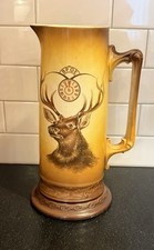 Antique Elks Lodge BPOE Large Beer Pitcher. 13 Inches picture