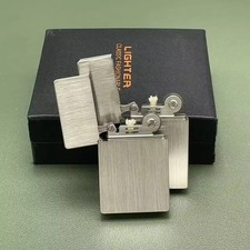 Titanium Alloy Ultra-Thin Brushed Windproof Lighter Armor Design Pocket Lighters picture