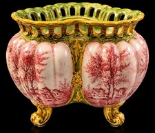 VTG Italian Angelo Minghetti signed Hand Painted Vase Ceramic Bologna Italy DB picture
