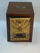Antique USPS P O Post Office Postal Box Door Bank With Combination picture