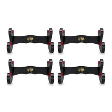 4 Pack 2-Tier Sword Stand Black Lacquer Wall Mount Katana Wakizashi Hanger picture