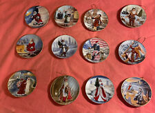 12 Duncan Royale 1983 History of America’s Santa Clause Miniature Plates w/boxes picture